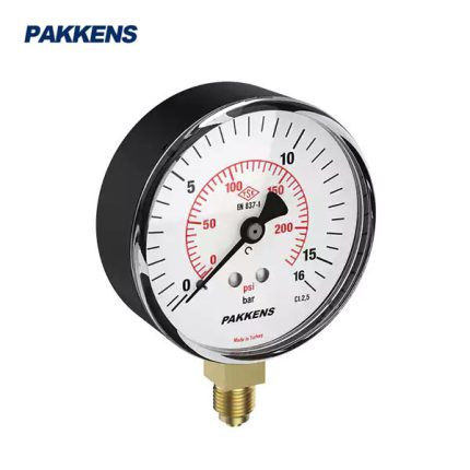 مانومتر پکنز PAKKENS صفحه 10 سانت عمودی خشک (تا 60 بار)