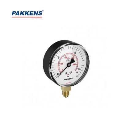 مانومتر پکنز PAKKENS صفحه 10 سانت عمودی استیل 15+ بار