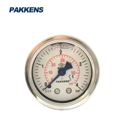 مانومتر پکنز PAKKENS صفحه افقی روغنی (تا 600 بار)
